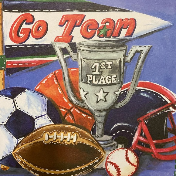 Oopsy Daisy Sports Go Team Kids cavas painting - Picture 4 of 7